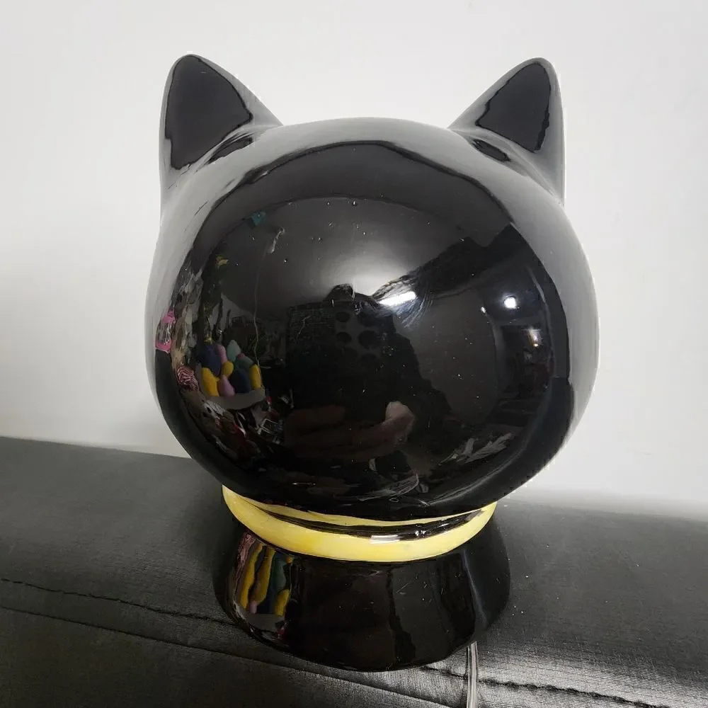 Nwt Tricky Treats Pre-Lit Halloween Cat Candy Holder, 7.1